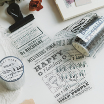 Rosewood Marine time Behind PET adhesive tape retro black and white hand tent material diy waterproof decoration paste