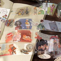 Rosary Marine Fairy Tale Starry PET Adhesive Tape Retro Art Hand Tent Material Decorative Collage Diy Cartoon Paste