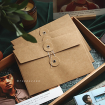 Rose ocean retro buckle Kraft paper envelope collection world beautiful postcard photo sticker storage