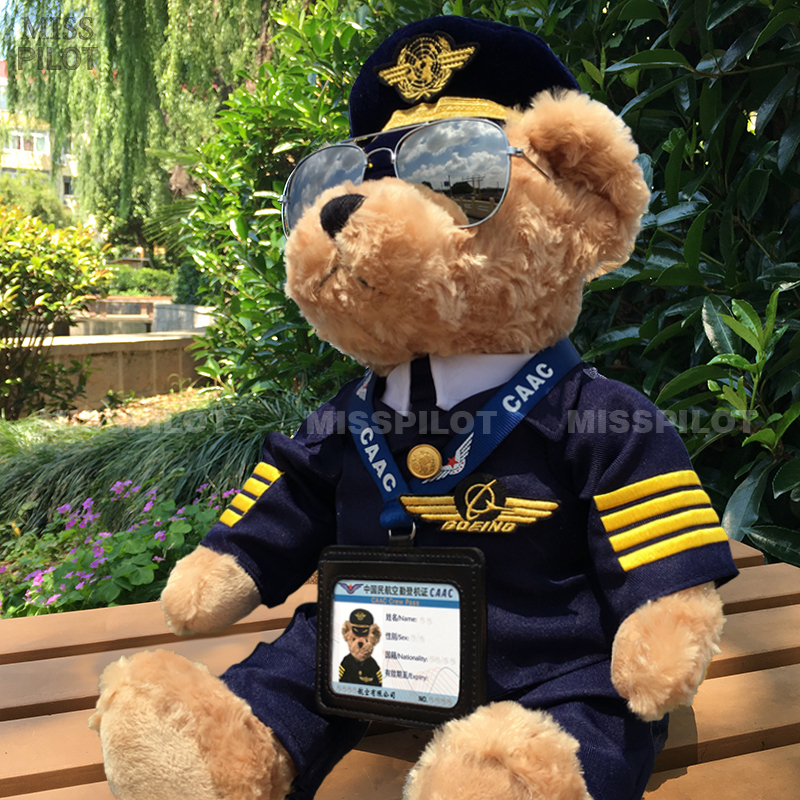 Air China, Eastern Airlines, China Southern Airlines, China Eastern Airlines, Spring Airlines, Autumn Airlines, Deep Airlines, Uniform, Captain, Bear, Pilot, Doll, Teddy Bear, Gift