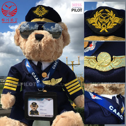 Sichuan Airlines China Captain Teddy Bear Sichuan Airlines Pilot Doll Suit Plush Toy ຂອງຂັວນວັນເກີດວັນແຫ່ງຄວາມຮັກ