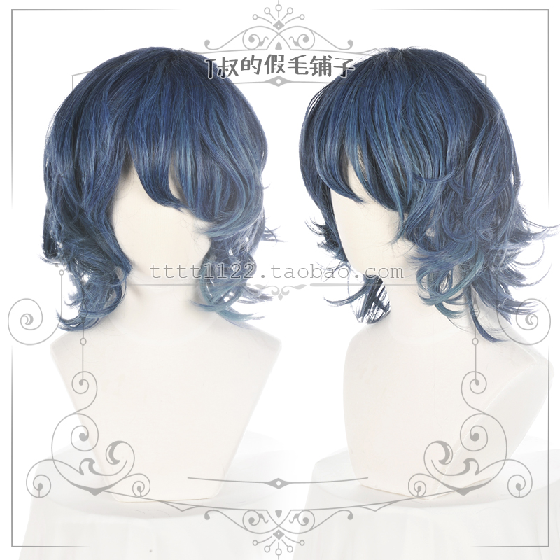 Anime Ensemble Stars Tsumugi Aoba Cosplay Wigs Men S Navy Short