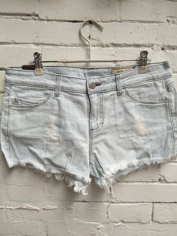 Siwy Alia Hello Prince Light Denim Blue Frayed Low-Rise Denim Shorts Hot Pants