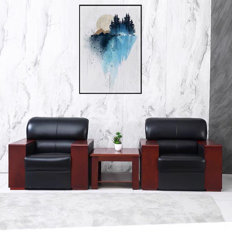 Hefei Single Position Office Sofa Simple Package Business Office Triple-Person Reception Conference Room Modern