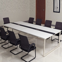 Anhui Hefei custom-made office furniture conference long table six-person combination simple modern strip table negotiation desktop