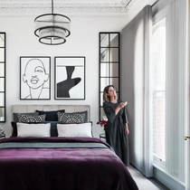 Hefei dream vertical soft gauze curtain balcony floor-to-ceiling window Hanas high-end living room electric blackout dream curtain