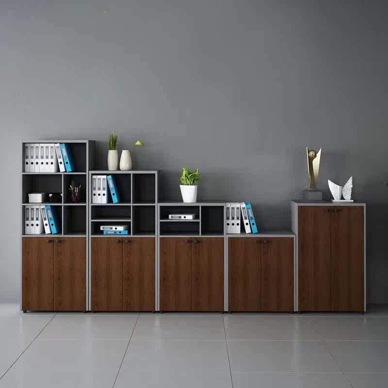 Fattening wood cabinet Information cabinet Short-cabinet bookcase plate-type archive storage containing cabinet high-cabinet floor drawers