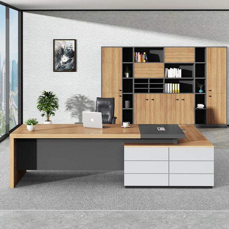 Hefei supervisor table manager table executive desk light luxury office desk and chair combination simple modern single table and chair computer desk