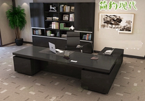 Hefei custom boss table workbench large desk sub-cabinet with drawer 3 2 presidents office desktop simple and modern