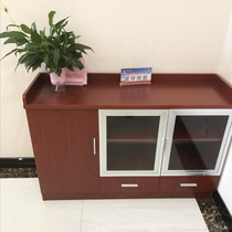 Hefei custom tea cabinet two-door three-door cabinet Office low cabinet cup cabinet open door cabinet Paint floor cabinet meal preparation cabinet