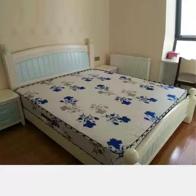 Anhui Hefei clearance blue princess bed full solid wood bed 1 8m double bed spot rubber wood wedding bed modern