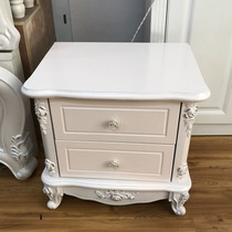 9-year-old store Hefei European-style bedroom cabinet carved bedside table white storage cabinet mobile small apartment window cabinet