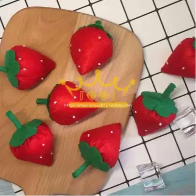 (Finished product)Non-woven tearable strawberry DIY kindergarten homework toy Home wine Fruit simulation food
