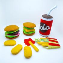 Cut-free material bag non-woven DIY kindergarten homework toys house hamburger Cola fries package