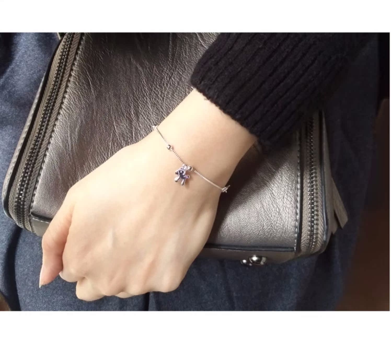 Mặt dây chuyền nhỏ Trojan Vòng chân 925 Sterling Bạc Hàn Quốc Vòng chân dễ thương Nữ Bạc Trang sức Thành công Phước lành Sinh nhật Quà tặng - Vòng chân lắc chân bạch kim