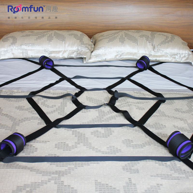 Spider-web SM supplies binding handcuffs and handcuffs hotel beds in hotels bed fun positions tutoring