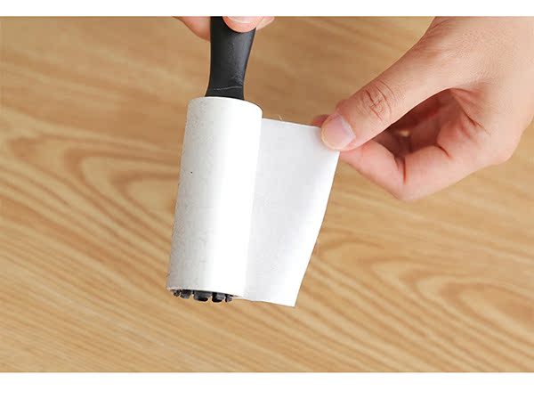 Cây lăn bụi quần áo bẩn ở đầu Quần áo có thể lăn con lăn giấy lau bụi quần áo giấy để loại bỏ bụi dính tóc dính tóc dính bụi giấy - Hệ thống giá giặt cắt lông xù quần áo