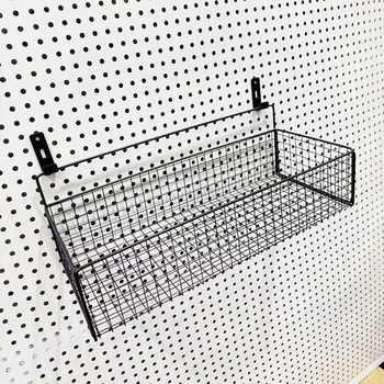 Perforated board accessories mesh basket metal long hole round hole universal storage rack special shelf storage hook hanging basket shelf