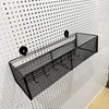Perforated board accessories metal mesh basket storage rack entry wall