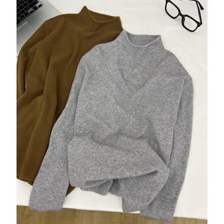 Maternity bottoming shirt autumn and winter new fashionable inner sweater half turtleneck long-sleeved solid color layered slim top