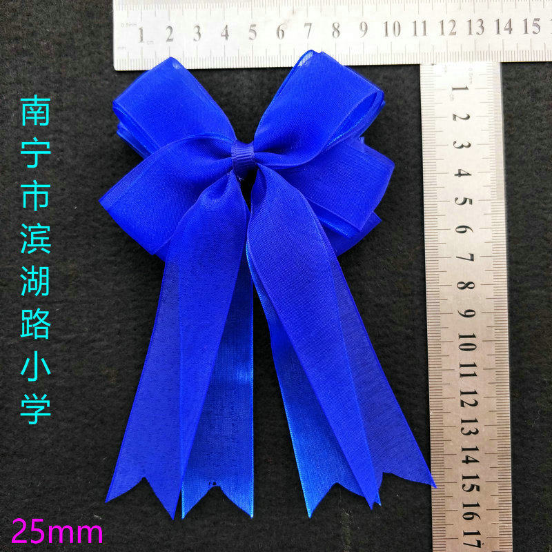 Nanning City Waterfront Lake Road Elementary School Longten Road Small School Flowers Class Flower Butterfly Knot Hair Accessories Hair Clip Treasure Blue-Taobao