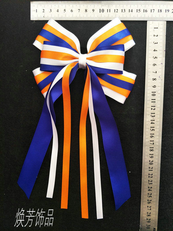 Orange White Blue Cheerleader Aerobics Competition Dance Headdress Headflower Hair Clips Bow Full Mail Offer