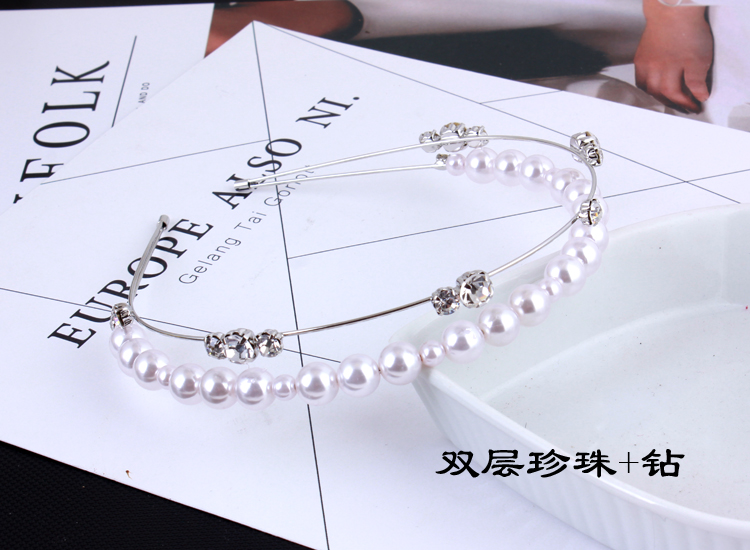 Hàn quốc phụ kiện tóc headband ngọc trai rhinestone đôi mỏng headband Hàn Quốc phiên bản của đơn giản ngọt ngào tươi daisy kẹp tóc mũ nón