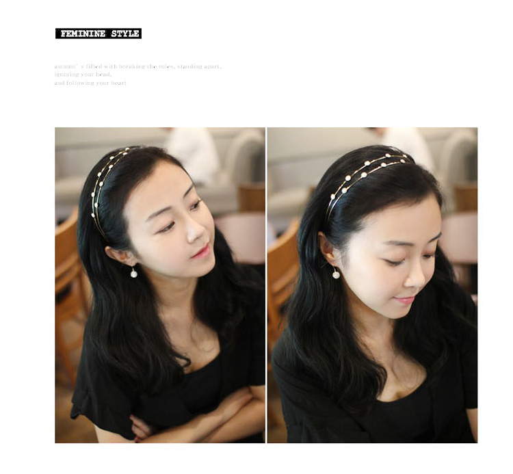 Hàn quốc phụ kiện tóc headband ngọc trai rhinestone đôi mỏng headband Hàn Quốc phiên bản của đơn giản ngọt ngào tươi daisy kẹp tóc mũ nón