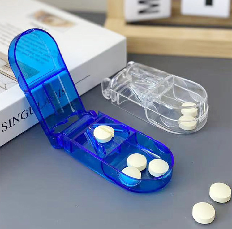 Вырезать наркотиков 切药片神器随身携带便捷式小号分药器迷你分割磨药器药物收纳药盒 OTHER