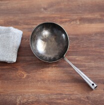 Iron Spoon Blacksmith Forged Egg Dumpling Spoon Kitchen Handmade Spoon