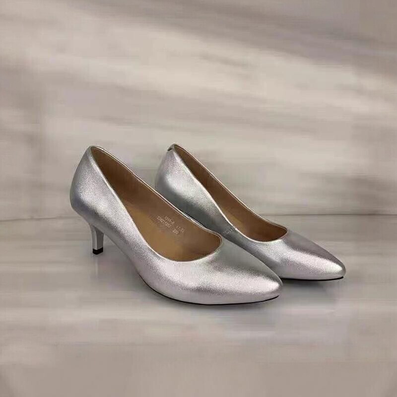 Genuine Leather Air China Flight Attendant Shoes, Pointed Toe, Silver High Heels, Stiletto Heels, Flight Attendant Work Shoes, Bridesmaid Wedding Shoes, 3Cm/6Cm Heel Height Genuine Leather Air China Flight Attendant Shoes, Pointed Toe, Silver High Heels, Stiletto Heels, Flight Attendant Work Shoes, Bridesmaid Wedding Shoes, 3Cm/6Cm Heel Height