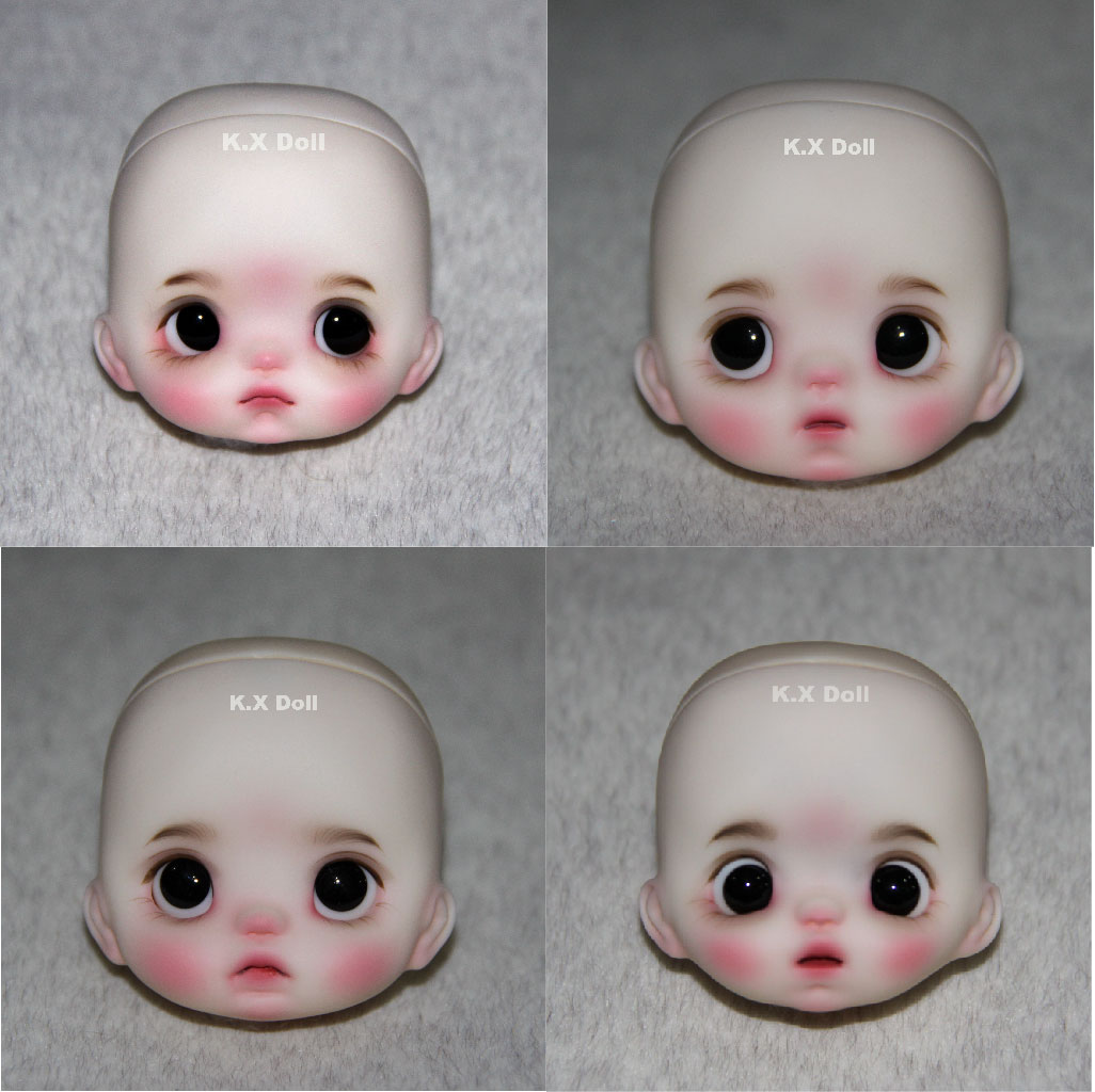 Original ob11 movable eye new cute doll No makeup naked head with makeup resin head non-clay bj8