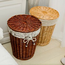 Storage basket rattan woven hotel procurement hot pot shop clothes storage frame Bed side clothes dirty clothes basket clothes Lou