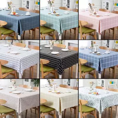 pvc tablecloth waterproof, anti-hot and oil-proof disposable plastic coffee table mat girl heart ins rectangular table fabric