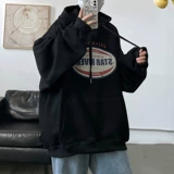 Ретро демисезонная толстовка с капюшоном, большой размер, в американском стиле