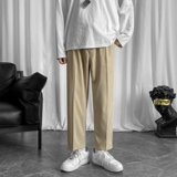 Осенние штаны, трендовые тонкие повседневные брюки, свободный прямой крой, оверсайз, в корейском стиле