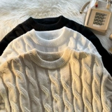 Tide, демисезонный трикотажный свитер для школьников, круглый воротник, свободный крой, подходит для подростков