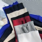 Демисезонный свитер, утепленные базовые приятные телу трендовые трикотажные джинсы с начесом, большой размер, в корейском стиле