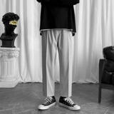 Осенние штаны, трендовые тонкие повседневные брюки, свободный прямой крой, оверсайз, в корейском стиле