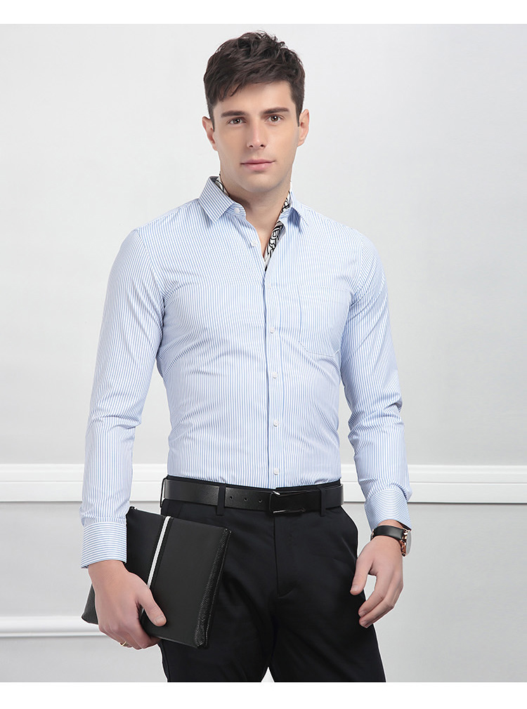 Hodo / Red Bean Men 2018 Xuân Mới Áo sơ mi nam sọc cotton dài 8376 sơ mi nữ đẹp