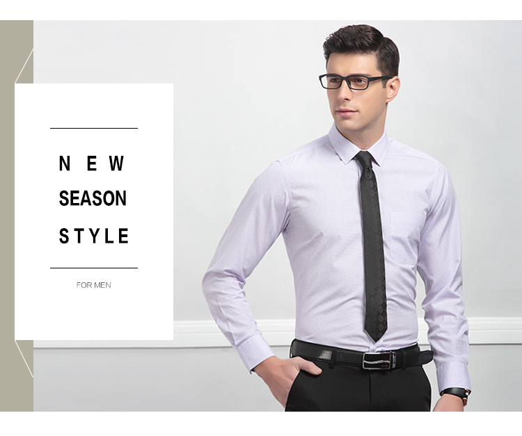 [Sắt miễn phí kinh doanh] Hodo / Red Bean Men 2018 Xuân Mới Áo sơ mi nam dài tay Jacquard 8270 áo khoác sơ mi nữ
