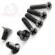 Km Flat Machine Screws, Nickel-Plated Flat Head Phillips Screws, Countersunk Head Screws, Black-Plated Electronic Screws, M3, 1000 Pieces