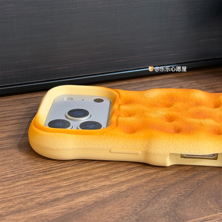 Orange Textured Silicone Anti-fall iPhone Case