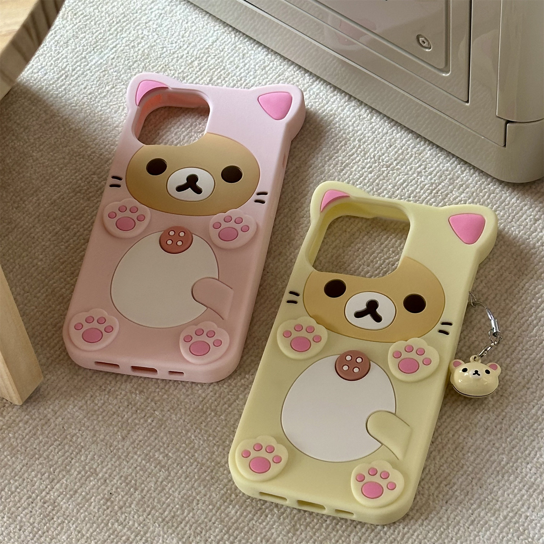 Cute Cartoon Two Girls Silicone Anti-fall Phone Case for iPhone 17, 16, 15, 14 and Cute Cartoon Two Girls Silicone Anti-fall Phone Case for iPhone 17, 16, 15, 14 and