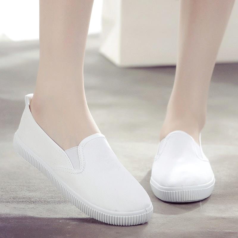 Nurse Shoes White Old Beijing Cloth Shoes 2019 New 100 Hitch Beauty Shoes Spring Autumn Season Soft Bottom Non-slip Little White Shoes Woman