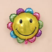 Super Sun Flowers Laughs Face Sunflower Aluminum Film Balloon Baby Birthday Party Decorative Balloons