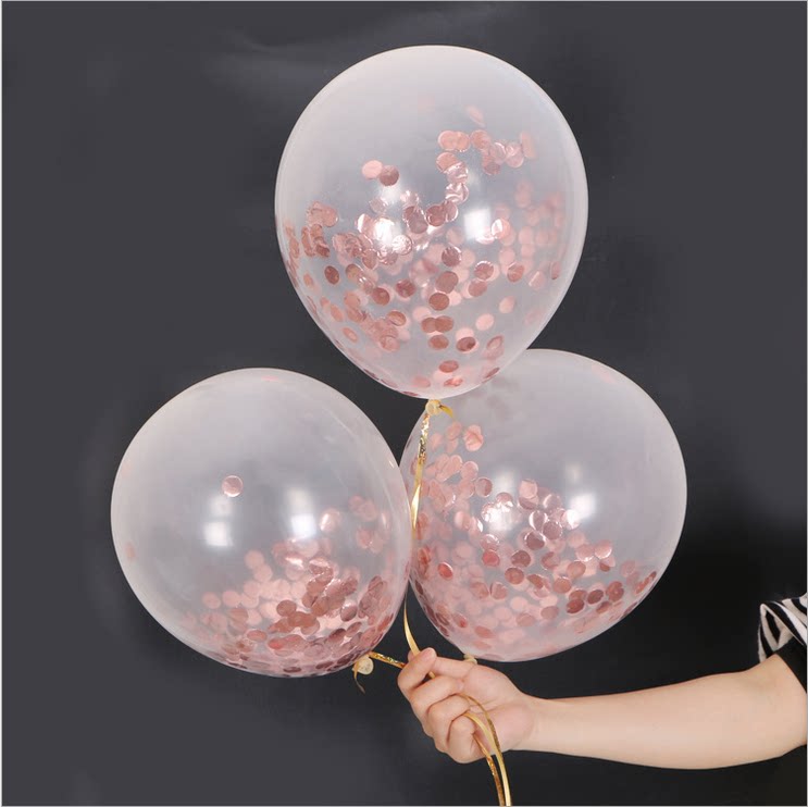Wedding balloon transparent gold glitter confetti balloon holiday birthday party paper balloon wedding room decoration balloon