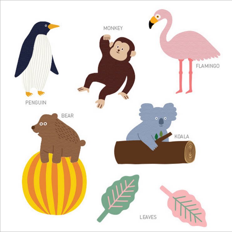 Kindergarten Paper Tropical Rainforest Animals Color Flag Children Birthday Party 100 Day Party Triangle Banner