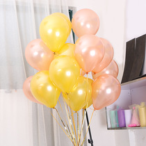 ins Net red balloon 10 inch 2 2g rose gold latex balloon European and American festival decoration Golden black balloon