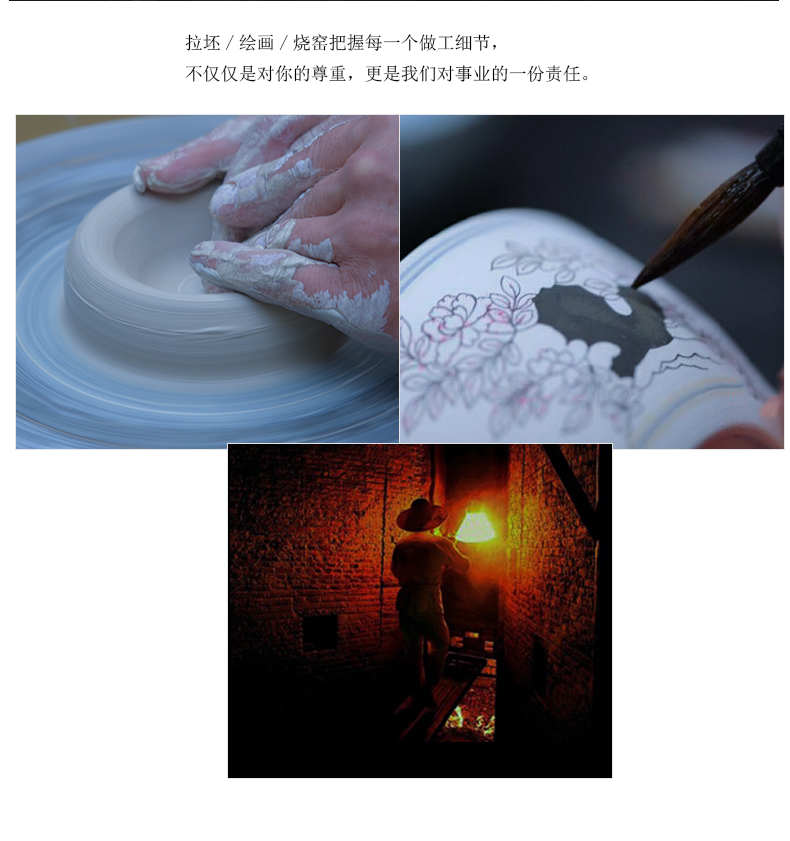 Hand - made bottle bottle is blue and white porcelain of jingdezhen ceramic art sealed jars mercifully bottle wine 15 kg